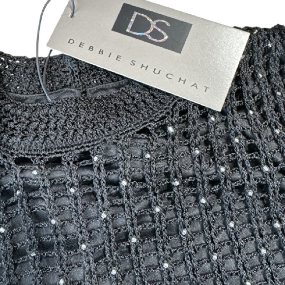 Debbie Shuchat Sleeveless Top Black with Sequins - Picture 2 of 7